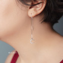 Серьги Длинные с полумесяцем