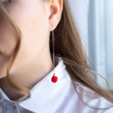 Серьги Красный шар