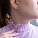 Серьги Квадратики с камушками